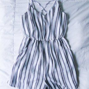 Lush Striped Strappy Romper